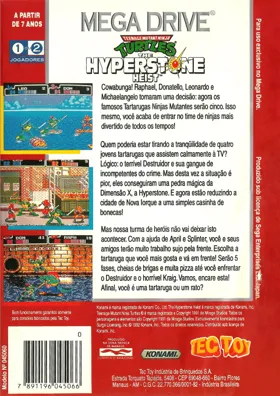 Teenage Mutant Hero Turtles - The Hyperstone Heist (Europe) box cover back